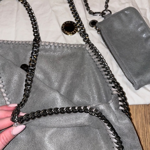 Stella McCartney Large Falabella - Grey w Silver Chain - Picture 3 of 16
